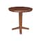 International Concepts 36 in. Solid Wood Round Top Pedestal Table w/12 in. Leaf-36.1 in.High-Dining Height, Distressed Oak K42-36RXT-23B-36 - alternate 7